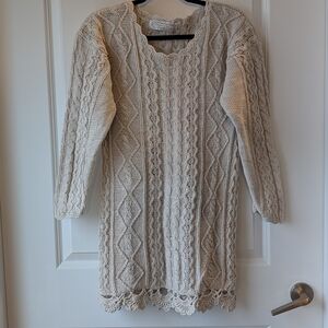 Chic Cream Cable Knit Sweater